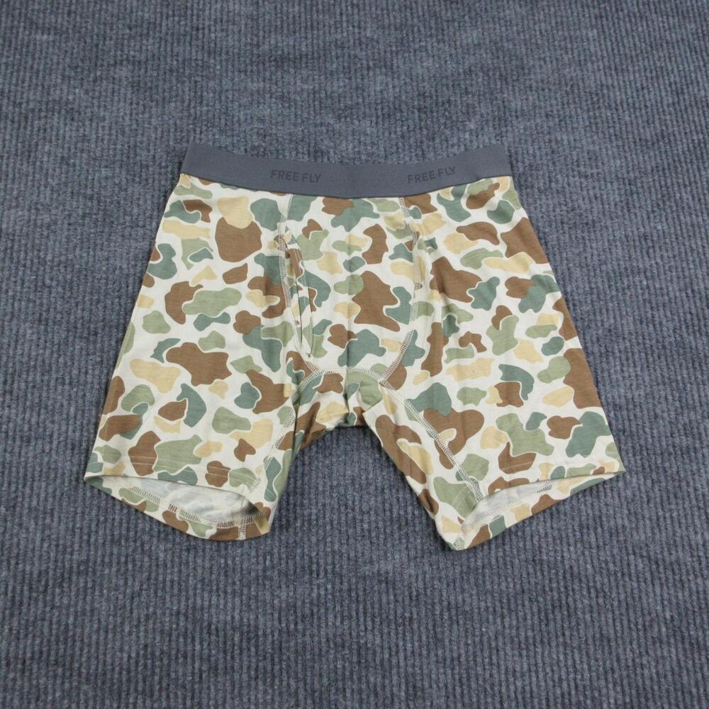 Free Fly Boxer Briefs Mens S Multicolor Vintage Camo Bamboo Motion NWT